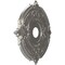 Ekena Millwork Attica Thermoformed PVC Ceiling Medallion Fits Canopies up to 6 3/4-in., Aged Dark Steel CMP19ATCST - alternate 4
